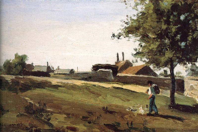 Camille Pissarro Entering the village